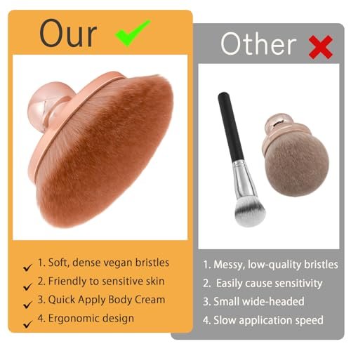 UNIMEIX Blend & Blur Extra Large Body Makeup Brush with Drawstring Bag - RoseGold Avelisse
