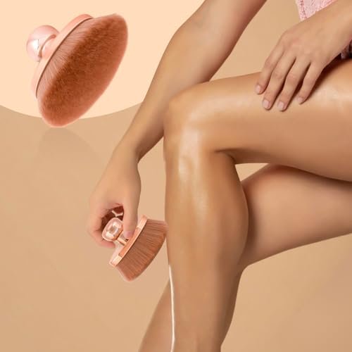 UNIMEIX Blend & Blur Extra Large Body Makeup Brush with Drawstring Bag - RoseGold Avelisse