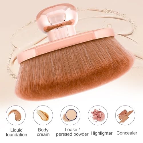 UNIMEIX Blend & Blur Extra Large Body Makeup Brush with Drawstring Bag - RoseGold Avelisse