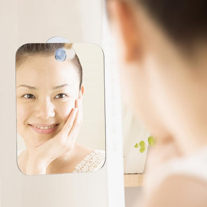 Ranjaner Shatterproof Shower Mirror for Shaving – 6.7x5.1 inch Silver Acrylic Wall Hanging Handheld Locker Mirror