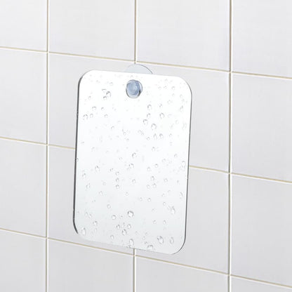 Ranjaner Shatterproof Shower Mirror for Shaving – 6.7x5.1 inch Silver Acrylic Wall Hanging Handheld Locker Mirror