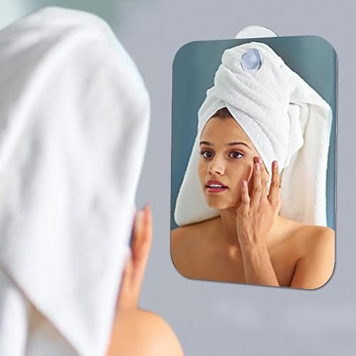 Ranjaner Shatterproof Shower Mirror for Shaving – 6.7x5.1 inch Silver Acrylic Wall Hanging Handheld Locker Mirror - görsel 12