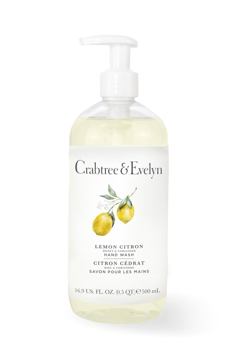 Crabtree & Evelyn Lemon Citron Hand Wash – 16.9 fl oz (500ml) | Gentle Cleansing & Uplifting Citrus Fragrance - görsel 1
