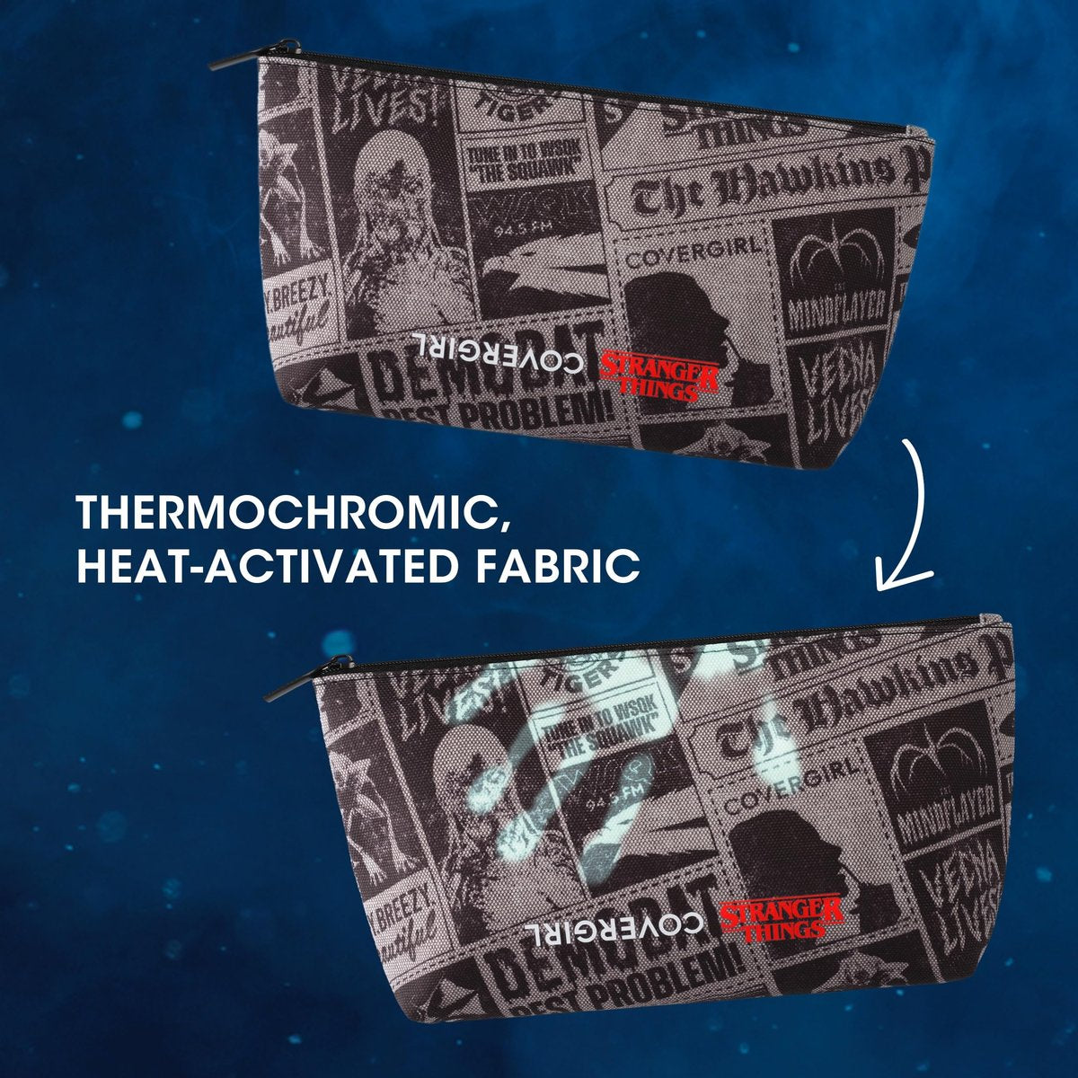 COVERGIRL x Stranger Things The Upside Down Makeup Bag - Multicolor Fabric Cosmetic Case Avelisse