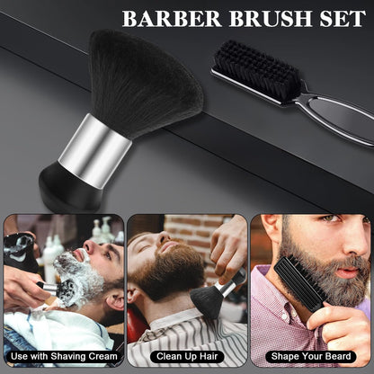 DUAIU 9-Piece Professional Hair Comb Set for Men & Boys - Barber Comb Kit with Spray Bottle, Neck Duster, and Clipper Comb Tools Avelisse