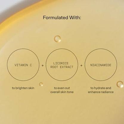 Versed Weekend Glow Vitamin C Serum for Face - Hydrating Face Serum with Niacinamide, Licorice Root & Vitamin C (1 fl oz) Avelisse