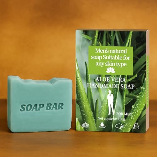 AppXynn Mens Bar Soap – Cold Pressed Natural Moisturizing Soap for Face & Body with Aloe Vera, 3.88 oz - görsel 4