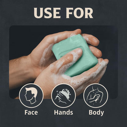 AppXynn Mens Bar Soap – Cold Pressed Natural Moisturizing Soap for Face & Body with Aloe Vera, 3.88 oz