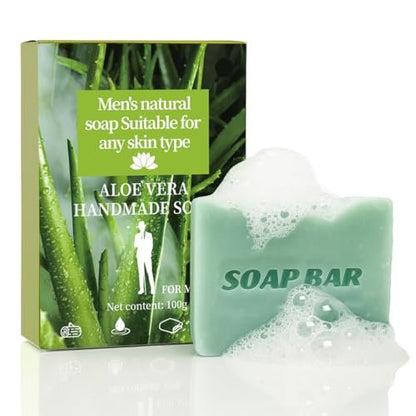 AppXynn Mens Bar Soap – Cold Pressed Natural Moisturizing Soap for Face & Body with Aloe Vera, 3.88 oz