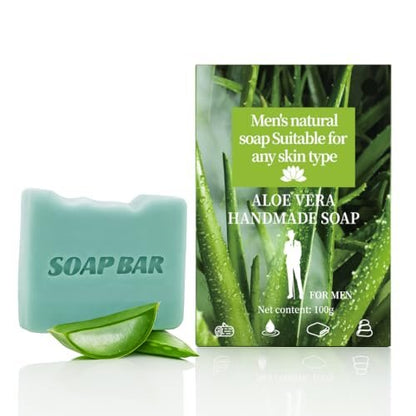 AppXynn Mens Bar Soap – Cold Pressed Natural Moisturizing Soap for Face & Body with Aloe Vera, 3.88 oz