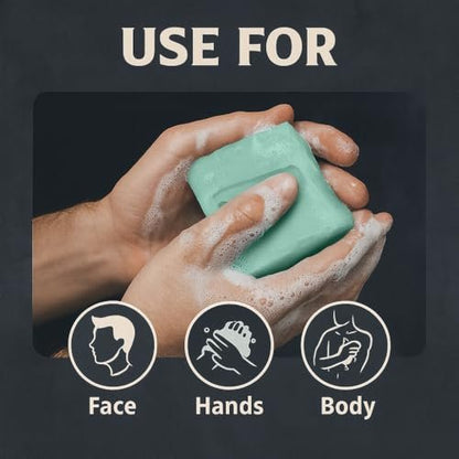 AppXynn Mens Bar Soap – Cold Pressed Natural Moisturizing Soap for Face & Body with Aloe Vera, 3.88 oz