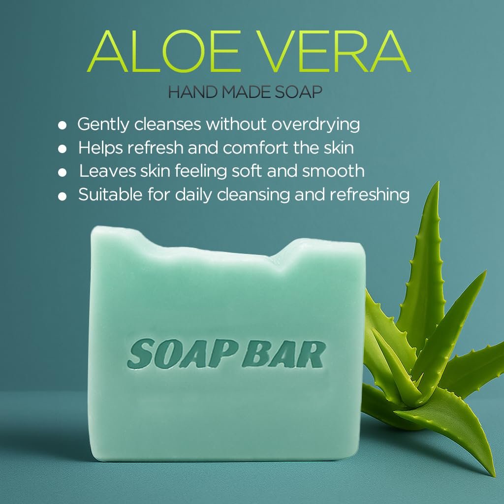 AppXynn Mens Bar Soap – Cold Pressed Natural Moisturizing Soap for Face & Body with Aloe Vera, 3.88 oz - görsel 9