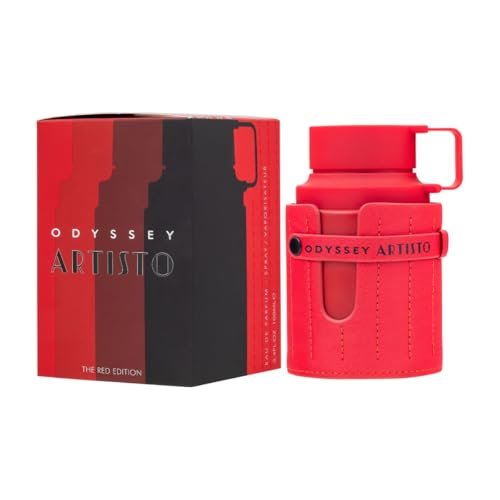 Armaf Odyssey Artisto The Red Edition – Woody, Sweet, Tropical, Warm Spicy Eau de Parfum for Unisex, 3.4 oz / 100 ml Avelisse