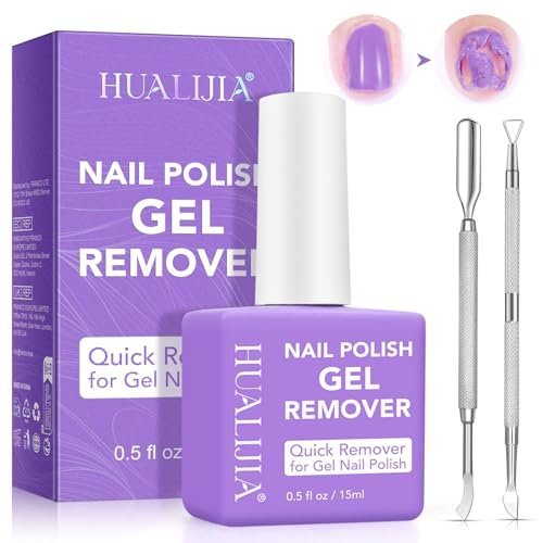 ISUNRISE Gel Nail Polish Remover – Professional Gel Remover Kit with Cuticle Pusher & Scraper, Quick & Easy Removal in 2-5 Minutes, No Foil or Wrapping Needed Avelisse