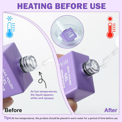 ISUNRISE Gel Nail Polish Remover – Professional Gel Remover Kit with Cuticle Pusher & Scraper, Quick & Easy Removal in 2-5 Minutes, No Foil or Wrapping Needed Avelisse