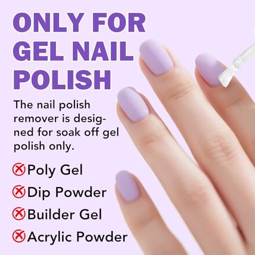 ISUNRISE Gel Nail Polish Remover – Professional Gel Remover Kit with Cuticle Pusher & Scraper, Quick & Easy Removal in 2-5 Minutes, No Foil or Wrapping Needed Avelisse