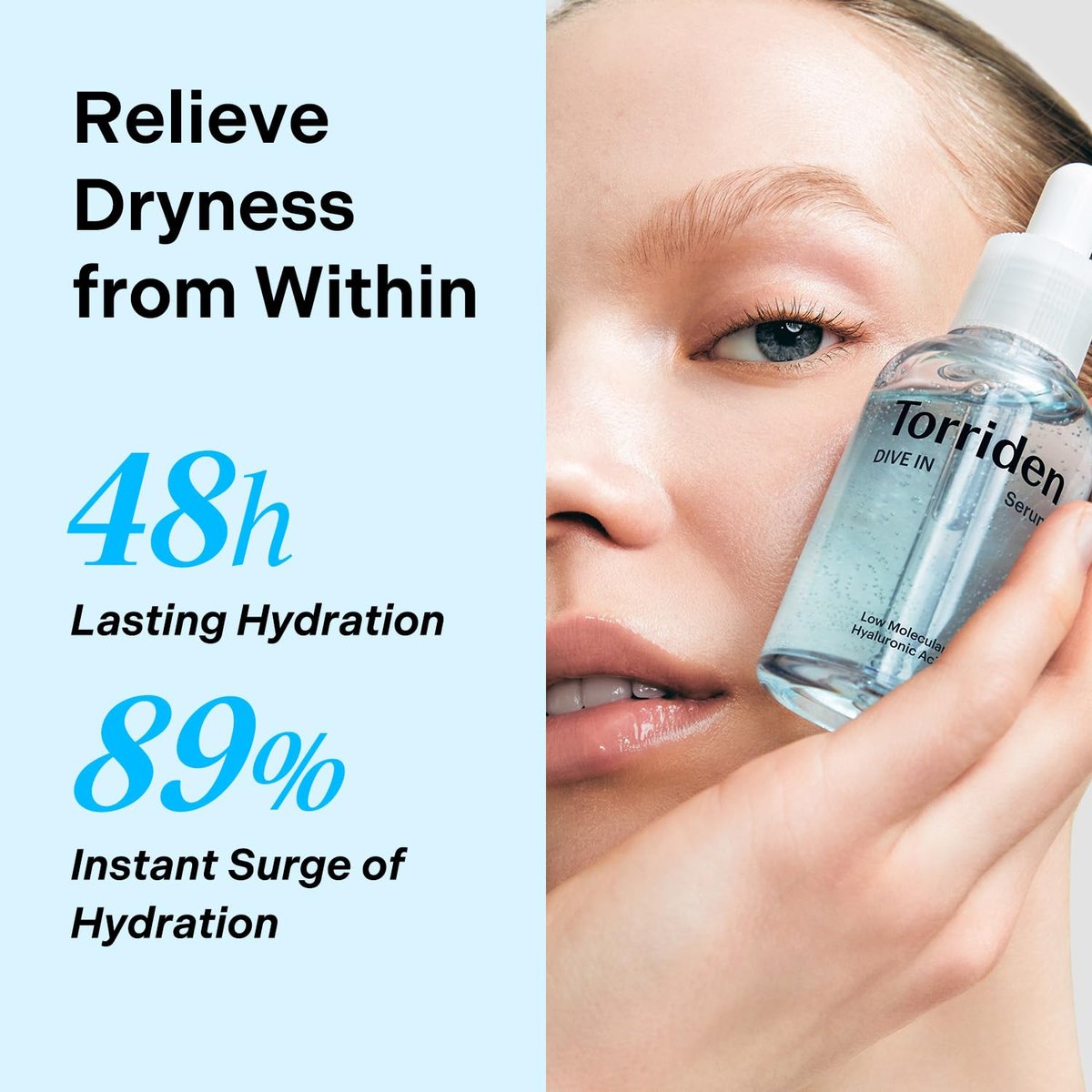 Torriden DIVE IN Serum 1.69 fl.oz. + Soothing Cream (Jar) 3.38 fl.oz. | Hyaluronic Acid Care Set | Deep Hydrating Skin Care for Glass Skin Avelisse