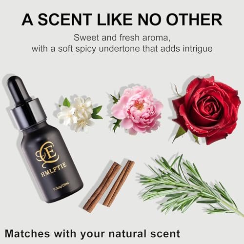 HMLFTIE Women's Natural Pheromone Perfume Oil – Sweet Rose & Jasmine Fragrance, Long-Lasting Alcohol-Free, 0.5 fl oz Travel Size, Vegan & Cruelty-Free Avelisse