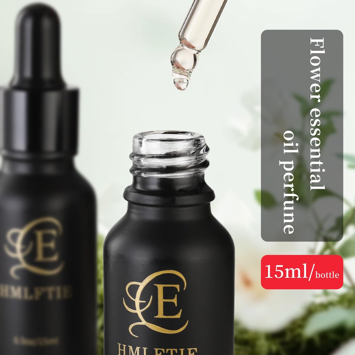 HMLFTIE Women's Natural Pheromone Perfume Oil – Sweet Rose & Jasmine Fragrance, Long-Lasting Alcohol-Free, 0.5 fl oz Travel Size, Vegan & Cruelty-Free Avelisse