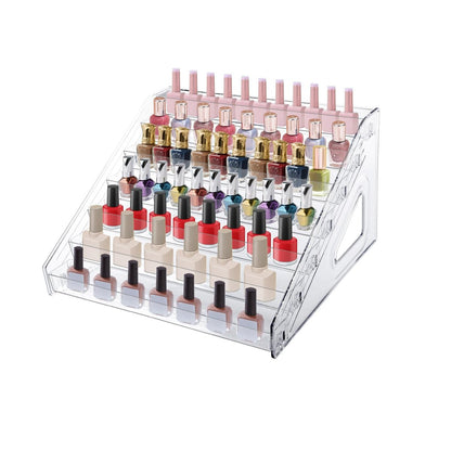 HIFILTURE 7 Layers Clear Nail Polish Organizer Holder Rack - Versatile Display Stand for Cosmetics, Sunglasses, Essential Oils, Lipsticks, and More Avelisse