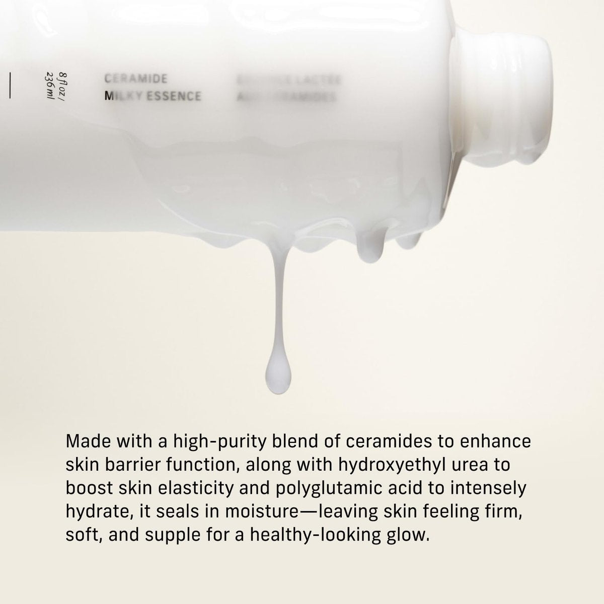 CYKLAR Ceramide Milky Essence – Unscented Body Lotion for Dry, Sensitive Skin – Lightweight Hydrating Ceramide Moisturizer with Polyglutamic Acid & Hydroxyethyl Urea - 8 fl oz Avelisse