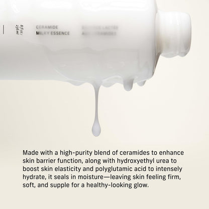 CYKLAR Ceramide Milky Essence – Unscented Body Lotion for Dry, Sensitive Skin – Lightweight Hydrating Ceramide Moisturizer with Polyglutamic Acid & Hydroxyethyl Urea - 8 fl oz Avelisse
