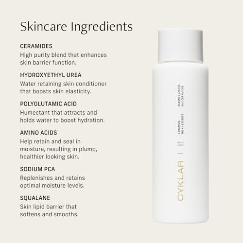CYKLAR Ceramide Milky Essence – Unscented Body Lotion for Dry, Sensitive Skin – Lightweight Hydrating Ceramide Moisturizer with Polyglutamic Acid & Hydroxyethyl Urea - 8 fl oz Avelisse