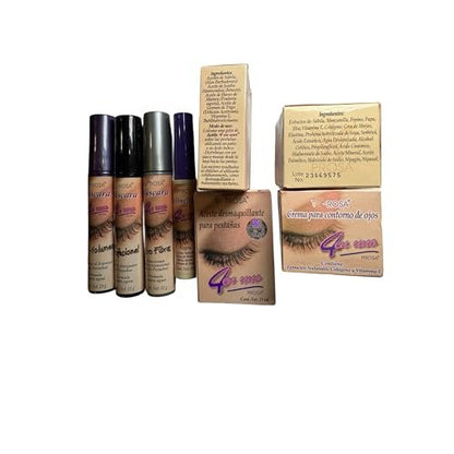 ProsaViralTrio Mascara, Eyelash Growth Oil, Eyeliner & Under Eye Cream – 6-Piece Makeup Set