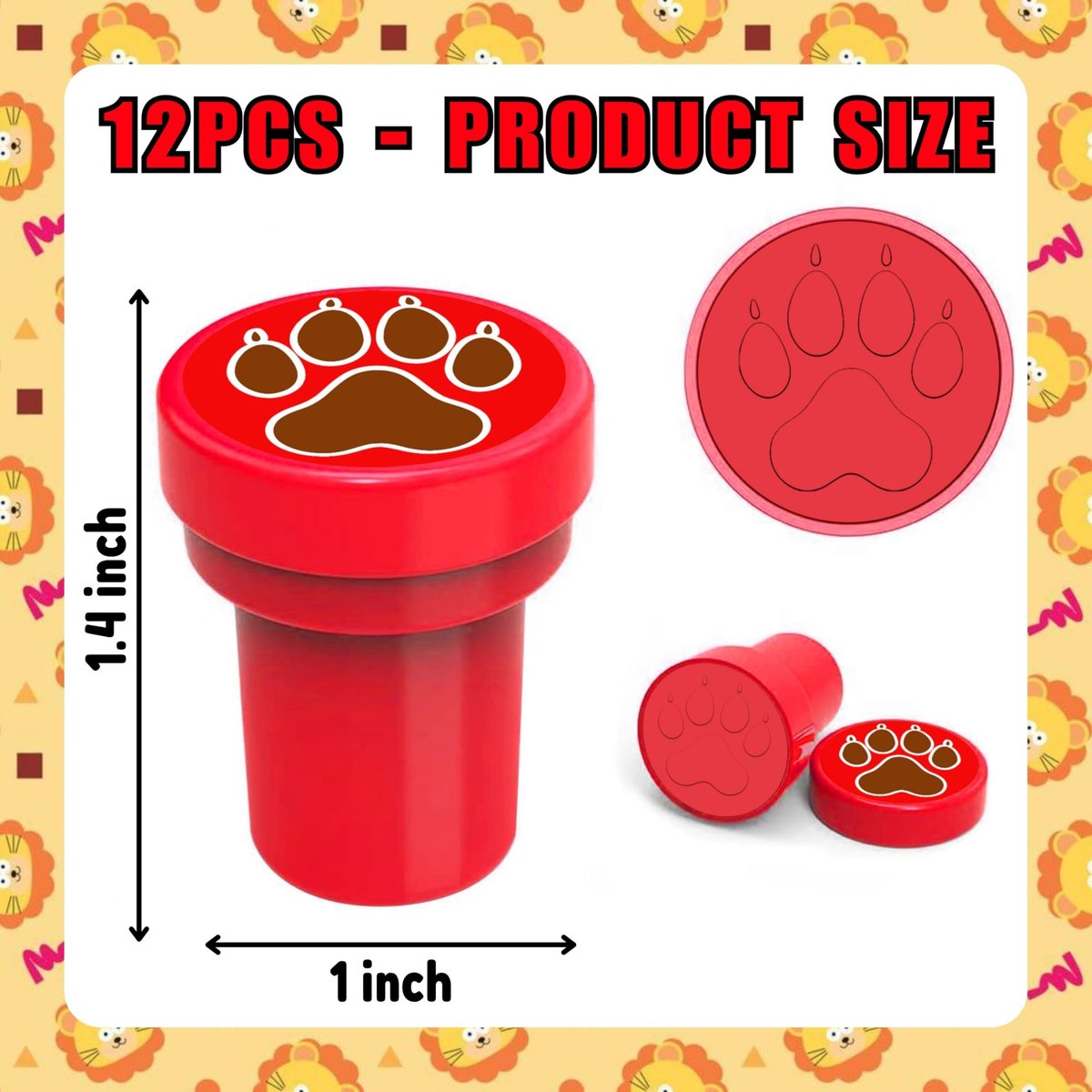 36PCS Lion Party Favors: Safari Jungle Animal Themed Temporary Tattoos & Stamps for Kids Birthday Card Decorations, Goodie Bag Gifts, Classroom Rewards Avelisse