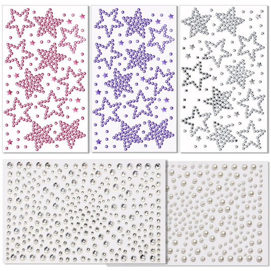 Teenitor Face Stickers Star Face Gems for Kids & Women - Self-Adhesive Rhinestones for Face, Body & Hair Makeup