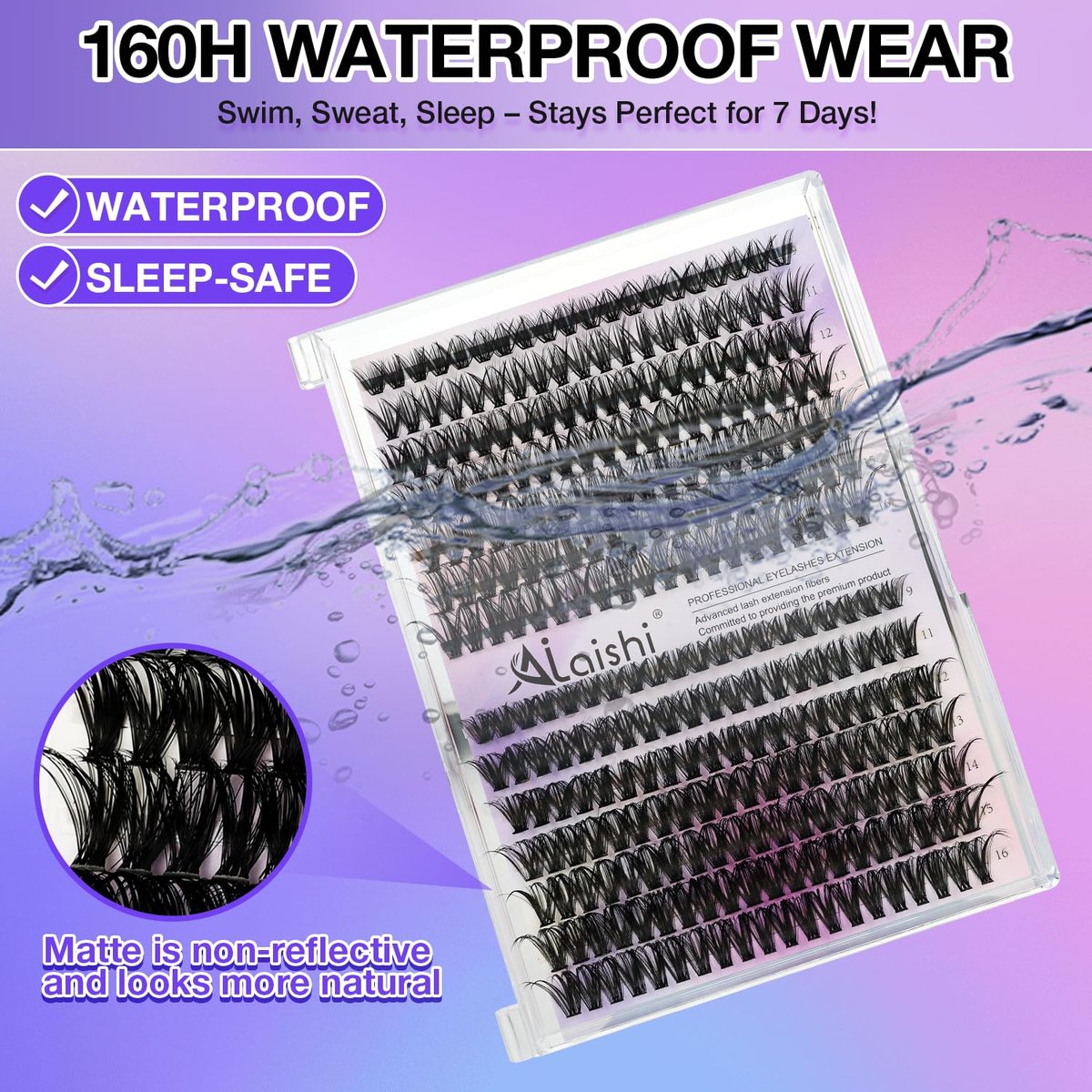 DIY Lash Clusters Kit 9-16mm 60D 80D 100D 224Pcs Fluffy D Curl Natural Cat Eye Lashes with Bond, Seal, Remover, Tweezers & Brush Avelisse