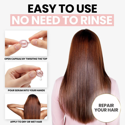 ELLA BELLA® Keratin Hair Serum with Argan Oil & Vitamins A, E, B5 – Anti-Frizz Night Repair Treatment for Smooth, Shiny Hair Avelisse