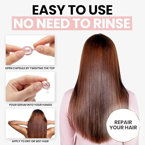 ELLA BELLA® Keratin Hair Serum with Argan Oil & Vitamins A, E, B5 – Anti-Frizz Night Repair Treatment for Smooth, Shiny Hair Avelisse