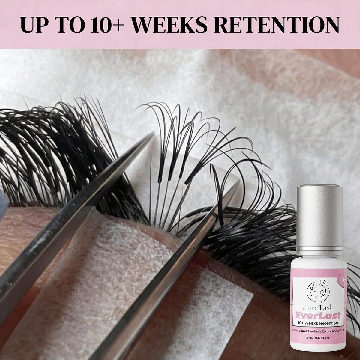Everlast Strong Eyelash Extension Glue by Liore Lash – Black Adhesive for Classic & Volume Lashes, 0.5-1 Sec Fast Dry, 10 Weeks Retention - görsel 9