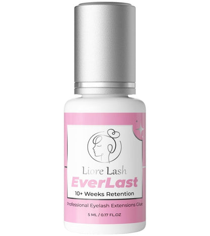 Everlast Strong Eyelash Extension Glue by Liore Lash – Black Adhesive for Classic & Volume Lashes, 0.5-1 Sec Fast Dry, 10 Weeks Retention