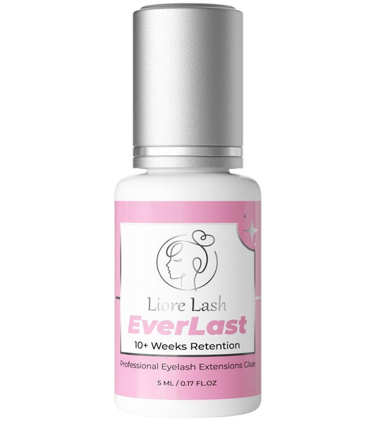 Everlast Strong Eyelash Extension Glue by Liore Lash – Black Adhesive for Classic & Volume Lashes, 0.5-1 Sec Fast Dry, 10 Weeks Retention
