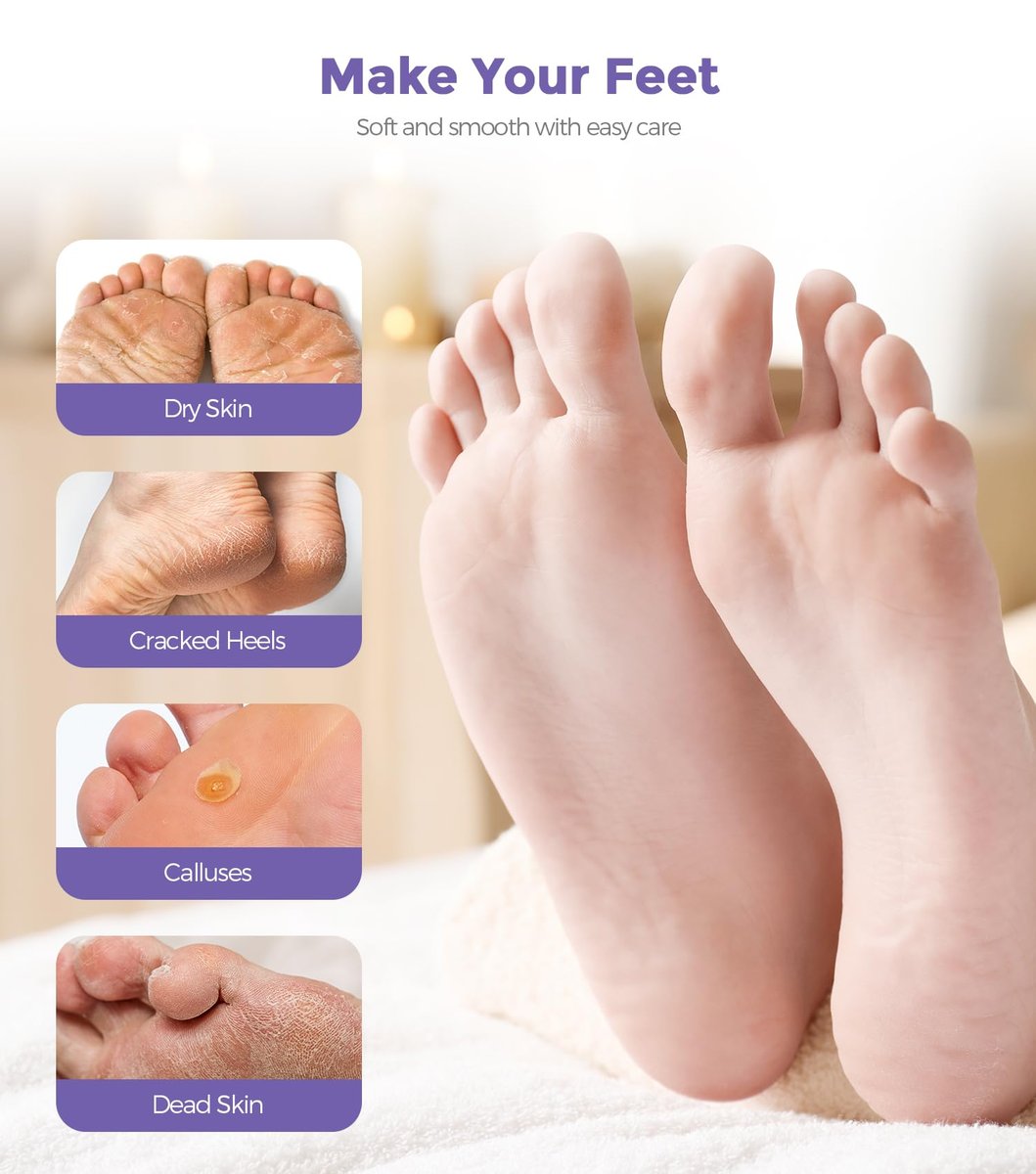 Lavender Foot Peel Mask – Natural Exfoliator for Dry Dead Skin, Calluses & Cracked Heels – 2 Count - görsel 11