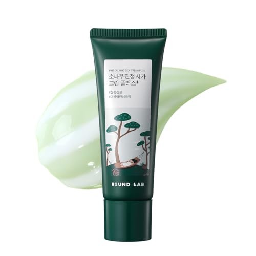 ROUND LAB Pine Cica Calming Cream Plus 60ml – Dual-Texture Soothing Moisturizer for Acne-Prone Skin, Sebum & Oil Control, Barrier Strengthening Avelisse