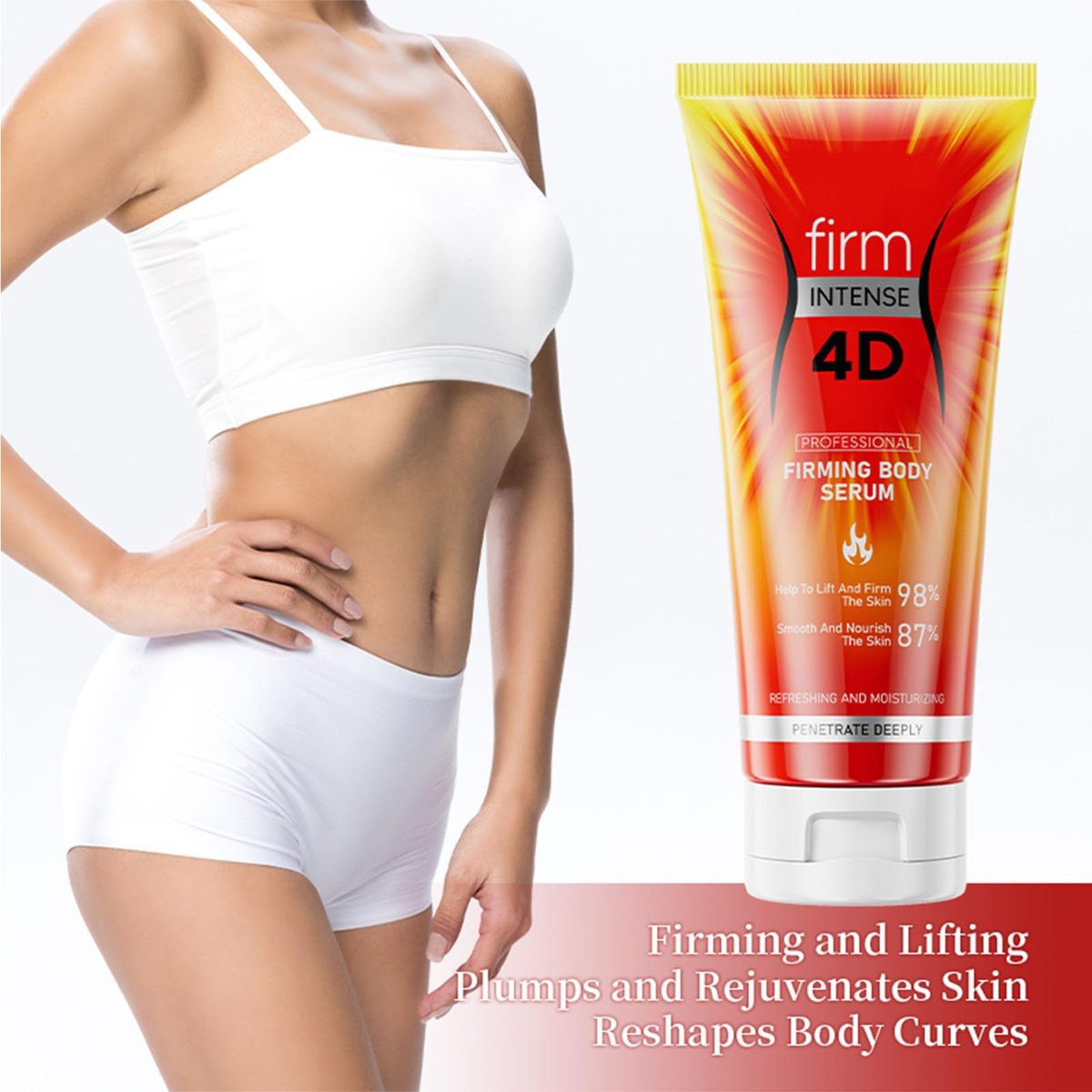 TUOSHITONG 2 Pcs Skin Tightening Cream for Body, Fat Burning Cream for Belly – Pre & Post Workout Massage Lotion for All Skin Types (3.53 oz Each) - görsel 9