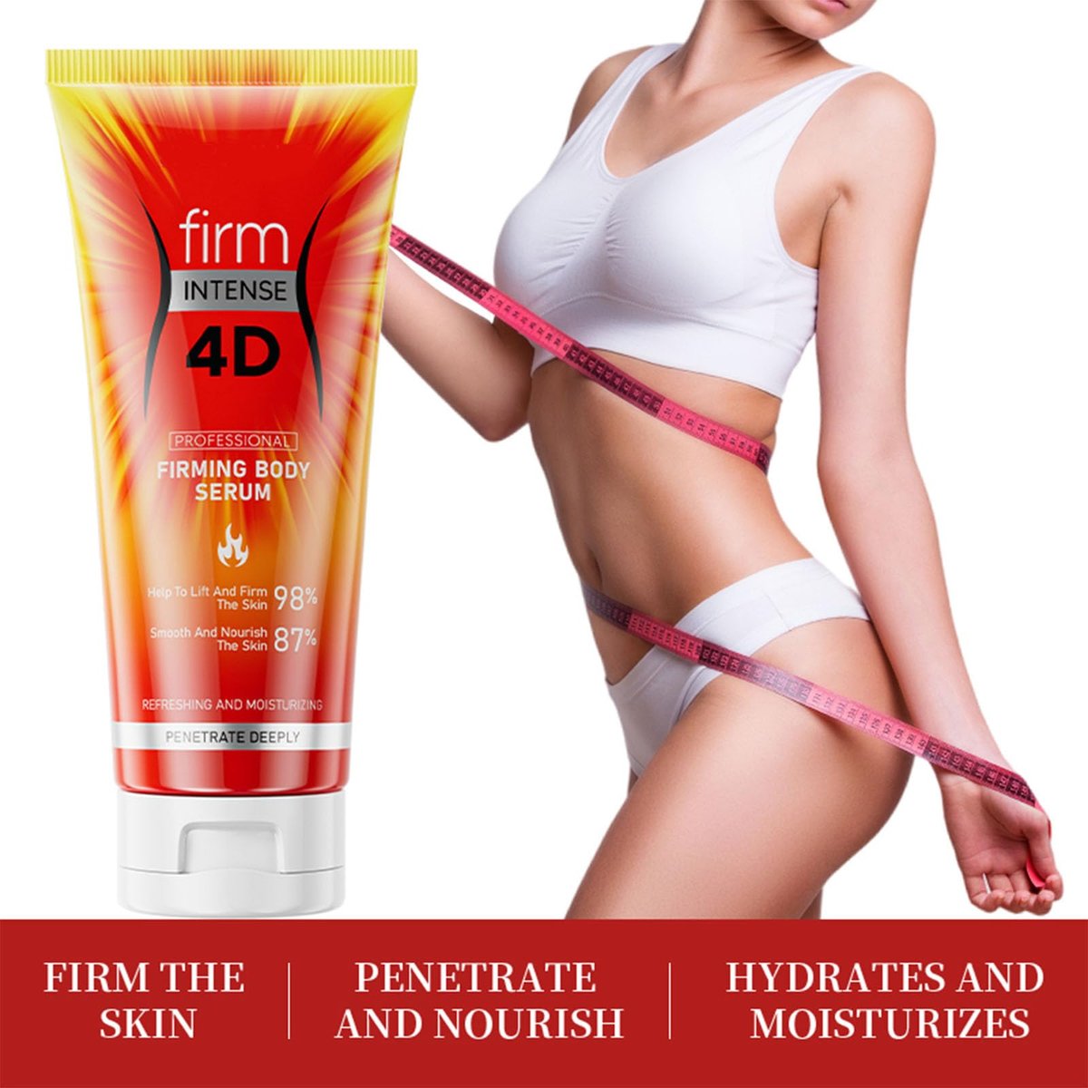 TUOSHITONG 2 Pcs Skin Tightening Cream for Body, Fat Burning Cream for Belly – Pre & Post Workout Massage Lotion for All Skin Types (3.53 oz Each) - görsel 7