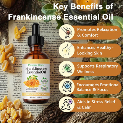 Shuangjia Frankincense Resin Oil for Face 2.02 fl.oz – Anti-Aging Serum Reduces Fine Lines & Wrinkles, Soothes & Repairs Skin, Deep Hydration for Body Avelisse