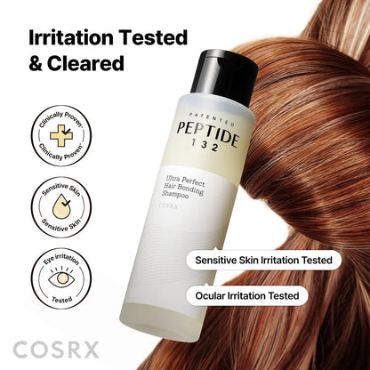 COSRX Peptide 132 Hair Bonding Shampoo - Daily Scalp Treatment for Dandruff, Repairs & Strengthens All Dry and Damaged Hair Types - 6.76 fl oz Avelisse