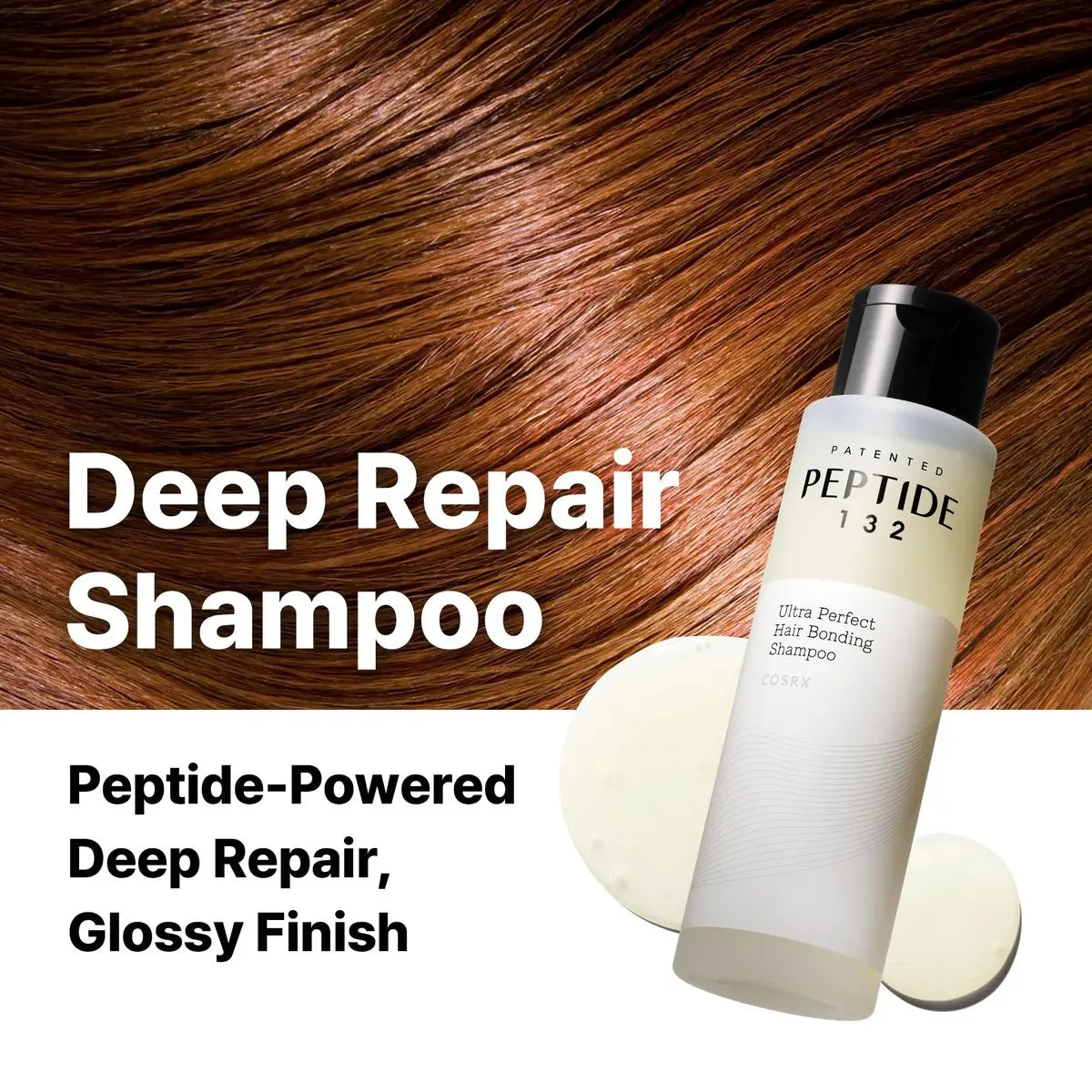 COSRX Peptide 132 Hair Bonding Shampoo - Daily Scalp Treatment for Dandruff, Repairs & Strengthens All Dry and Damaged Hair Types - 6.76 fl oz Avelisse