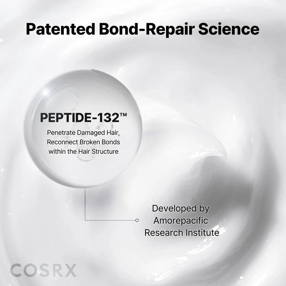 COSRX Peptide 132 Hair Bonding Shampoo - Daily Scalp Treatment for Dandruff, Repairs & Strengthens All Dry and Damaged Hair Types - 6.76 fl oz Avelisse