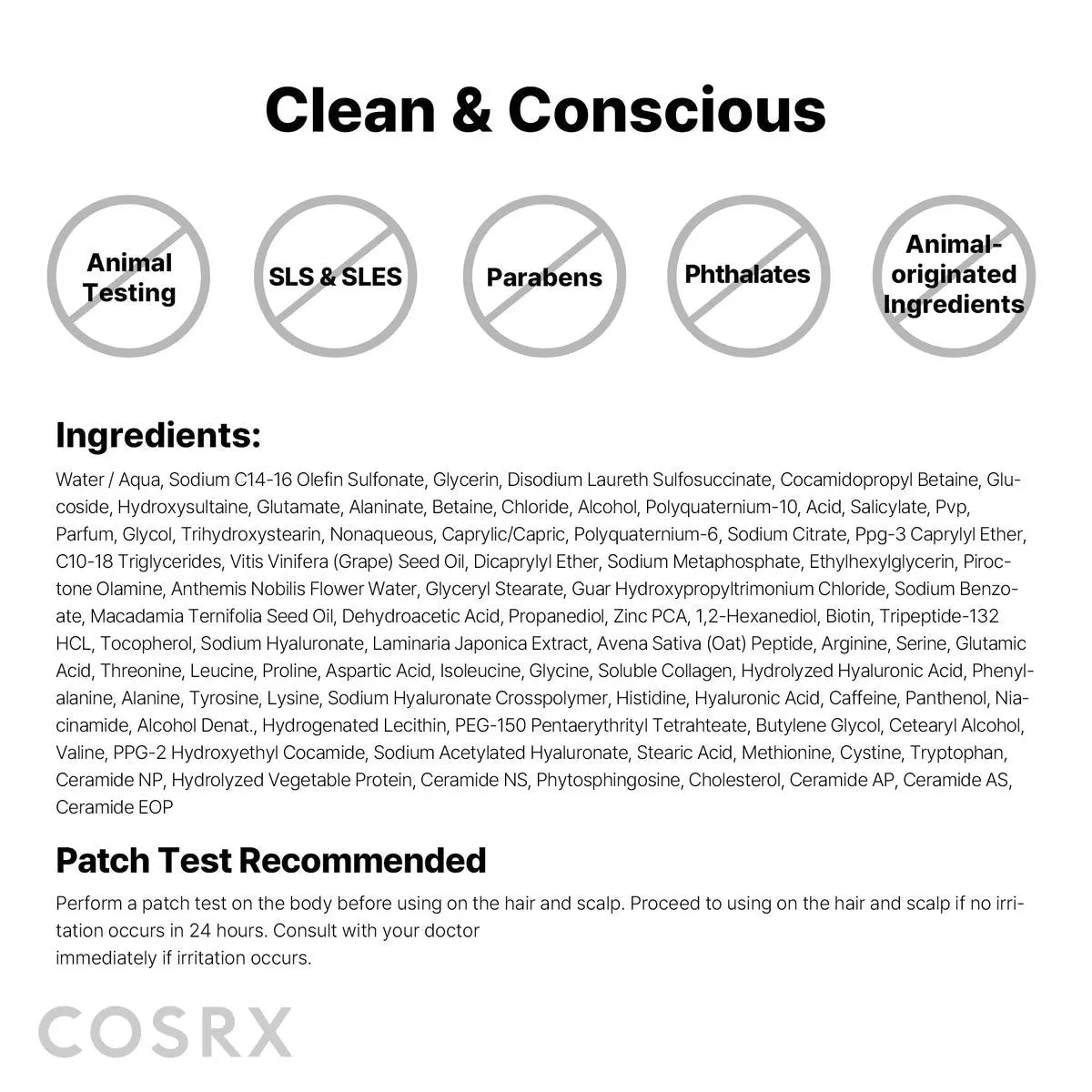 COSRX Peptide 132 Hair Bonding Shampoo - Daily Scalp Treatment for Dandruff, Repairs & Strengthens All Dry and Damaged Hair Types - 6.76 fl oz Avelisse