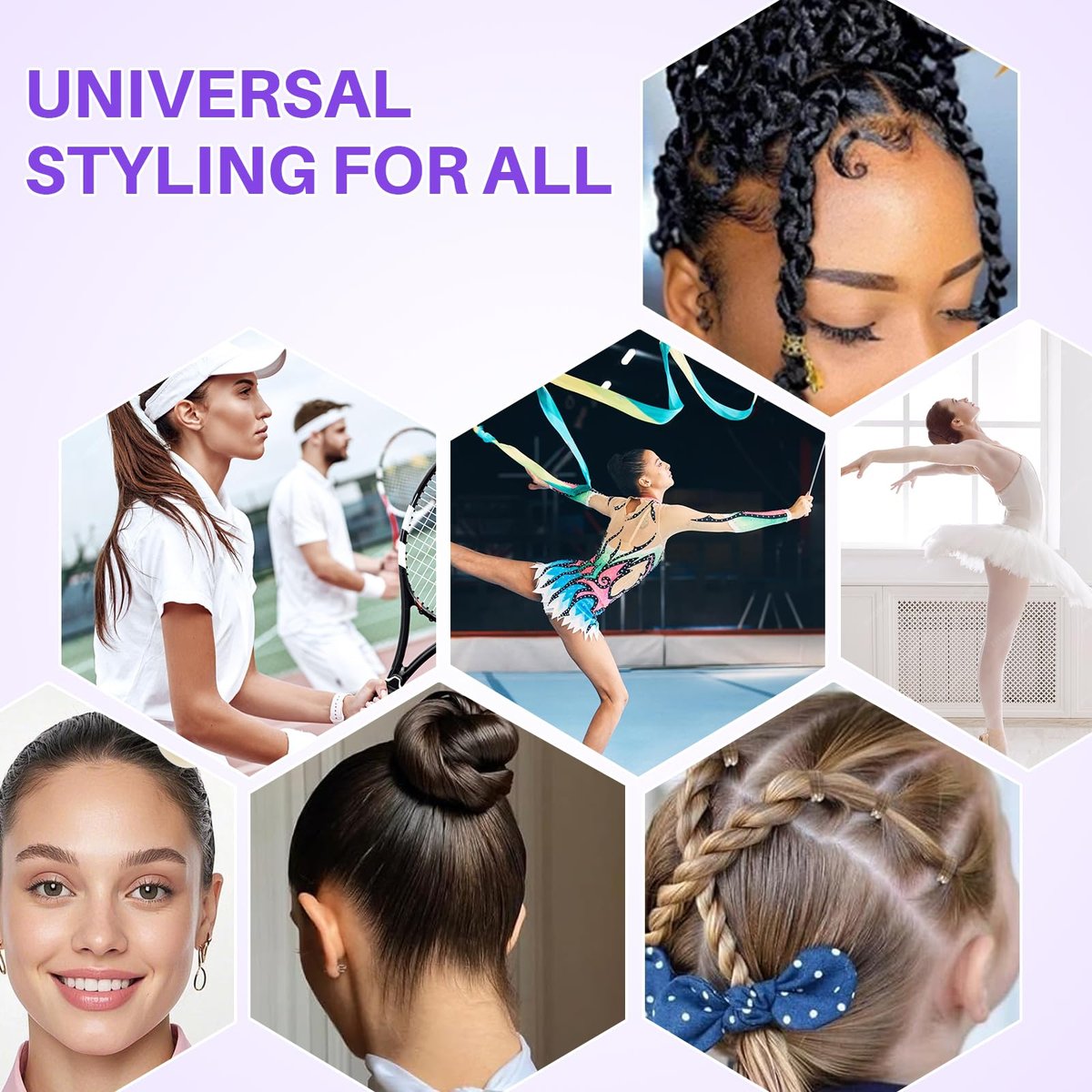 START MAKERS 5-Piece Hair Wax Stick and Brush Set for Women, Kids, Men - Edge Brush, Teasing Brush, Rat Tail Comb & Mini Boar Bristle Brushes for Flyaways, Control, Sleek Ponytail Buns - görsel 12