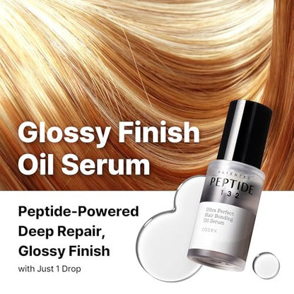 COSRX Peptide 132 Hair Bonding Oil Serum – Travel Size Keratin Treatment for Frizzy, Damaged, Dry Hair – Repairs Split Ends, Adds Gloss – 0.94 fl oz Avelisse