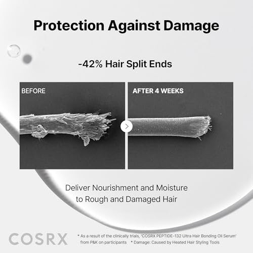 COSRX Peptide 132 Hair Bonding Oil Serum – Travel Size Keratin Treatment for Frizzy, Damaged, Dry Hair – Repairs Split Ends, Adds Gloss – 0.94 fl oz Avelisse