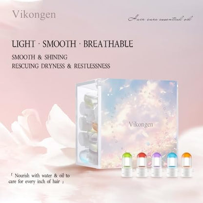 Mini Hair Fragrance Set for Women – 30pcs Long Lasting Hair Perfume Oil with Avocado & Camellia, Smooth Anti-Frizz Hair Mist (5 Scents)