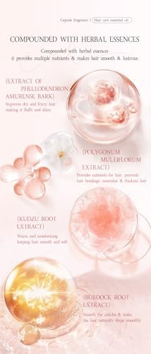 Mini Hair Fragrance Set for Women – 30pcs Long Lasting Hair Perfume Oil with Avocado & Camellia, Smooth Anti-Frizz Hair Mist (5 Scents)